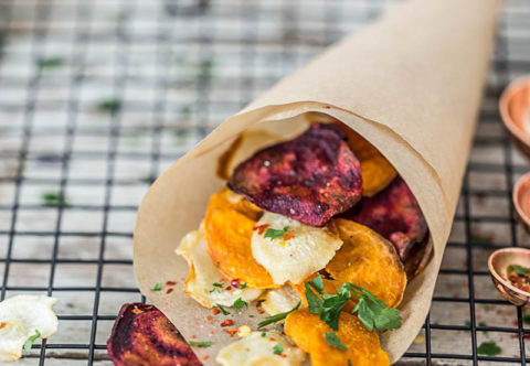 Domáce zeleninové čipsy