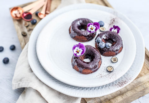 Bezlepkové čučoriedkové donuty