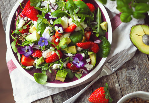 Jahodový šalát naslano