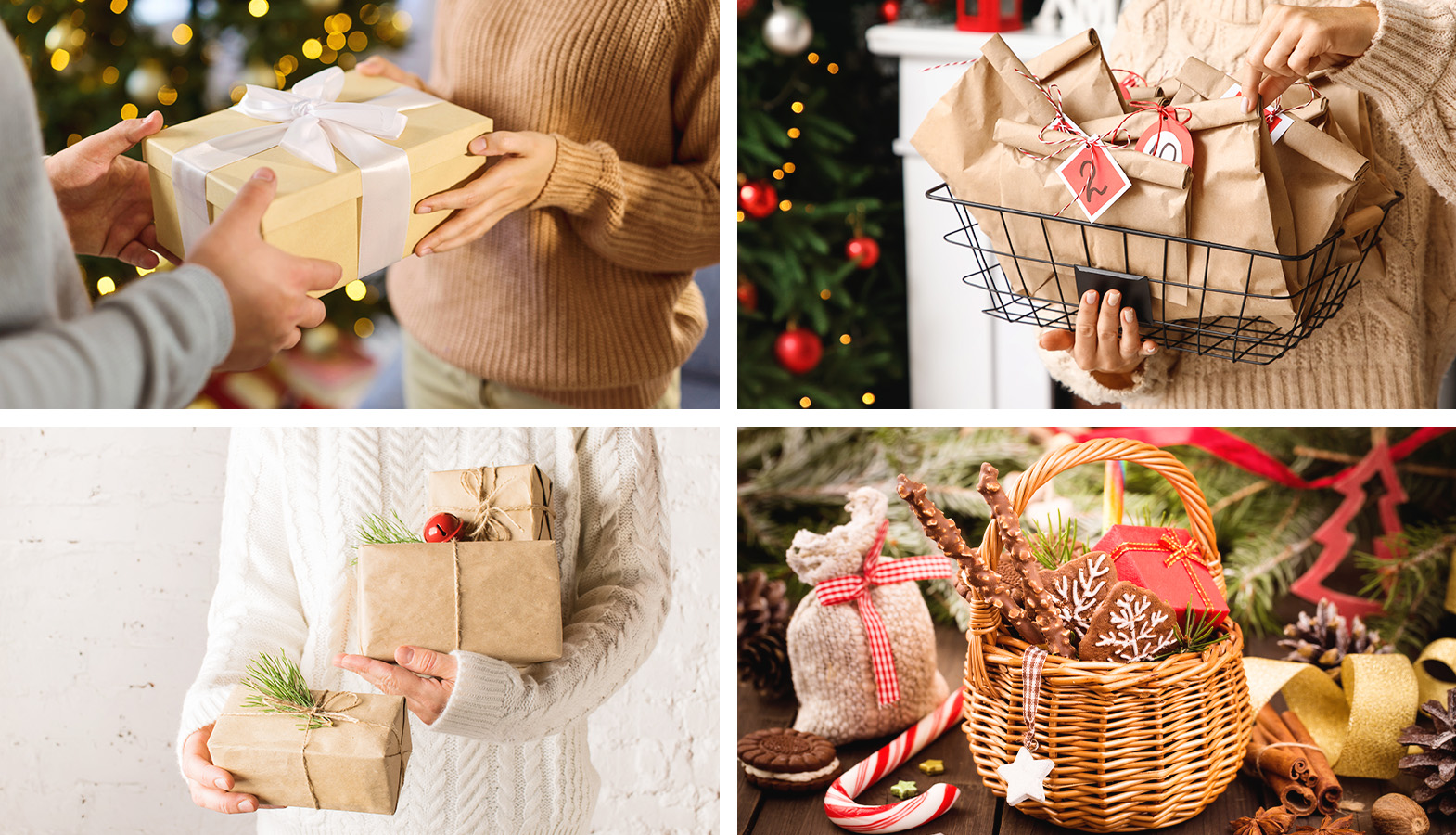 Vánoční dárkový koš